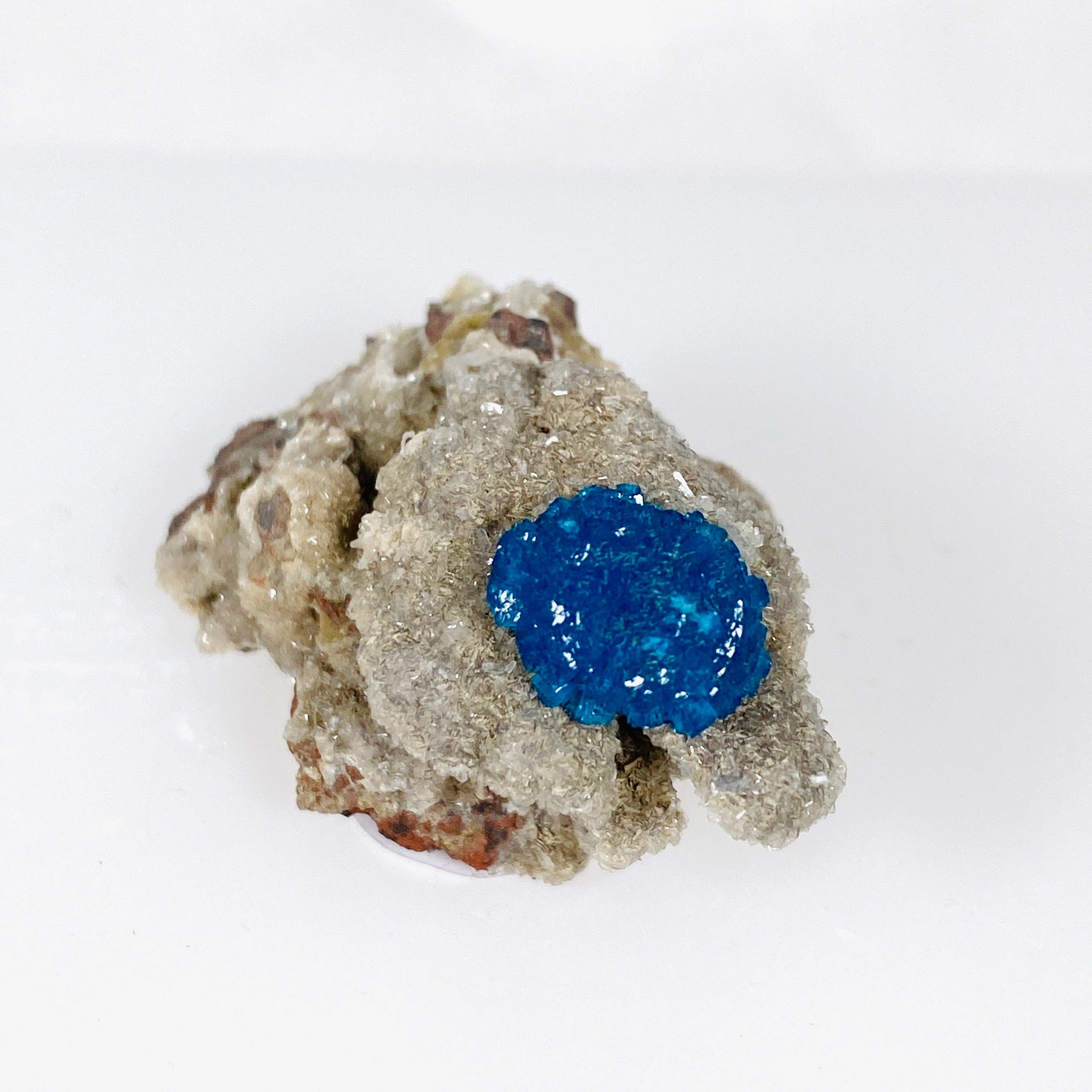 Natural Cavansite Crystal Specimen CAV 22 - Rare Blue Mineral Collection for Home Decor, Meditation & Healing Crystals - Perfect for Display Cases, Office Desks & Spiritual Spaces
