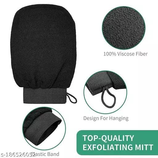 AEXONIZ Exfoliating Gloves for Body & Face - Natural Fiber Bath Gloves with Ice Roller for Tan Removal, Skin Cleansing & Exfoliation | Gentle, Sustainable & Unisex | Perfect for Spa, Shower & Skincare Routine