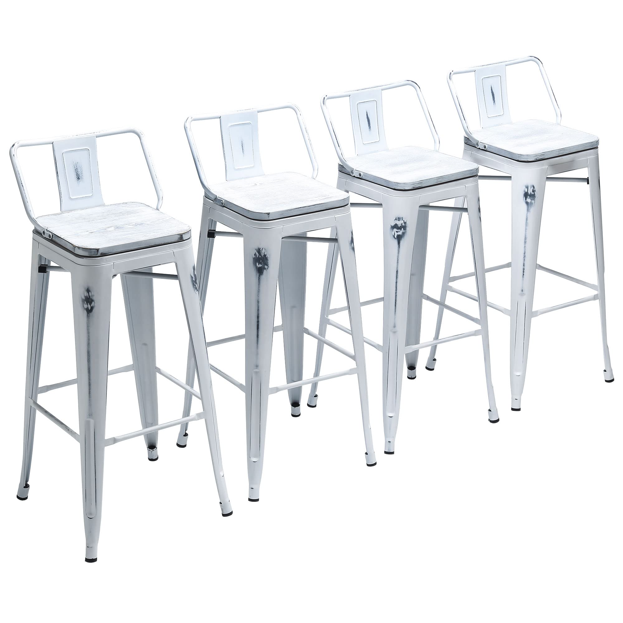 Yongchuang Industrial Metal Barstools Set of 4 - 24