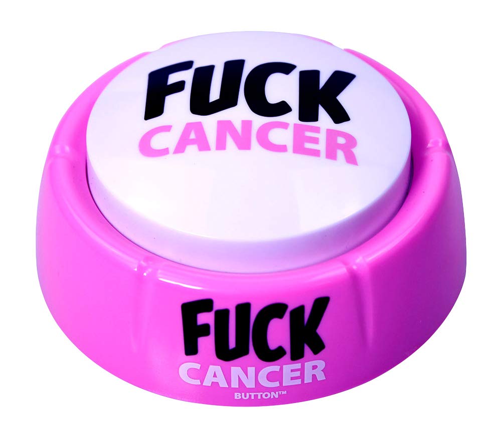 Fuck Cancer Motivational Talking Button - Inspirational Gift for Cancer Fighters & Survivors - Talkie Toys Products - Perfect for Support Groups, Fundraisers & Awareness Events