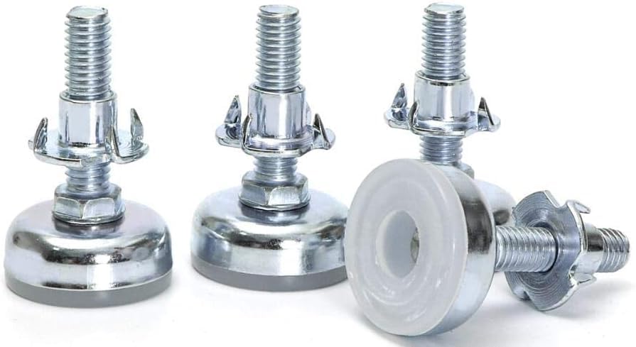 Heavy Duty Adjustable Furniture Levelers - 8 Pack 3/8-16 Inch Thread Tee Nut Kit for Uneven Floors | Perfect for Sofas, Tables, Chairs & Cabinets | Home & Office Furniture Stabilizers