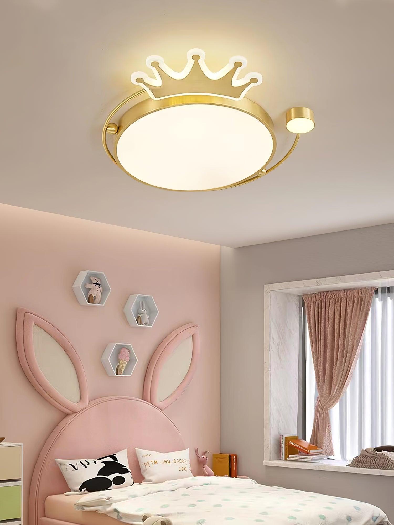 Elegant Crown Ceiling Light Fixture - Modern Crystal Chandelier for Dining Room, Bedroom & Living Room - Perfect for Home Decor & Wedding Events
