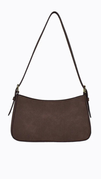 Lilu Shoulder Bag - Chocolate Suede Crossbody Purse for Women | Stylish & Durable Handbag for Work, Travel & Everyday Use