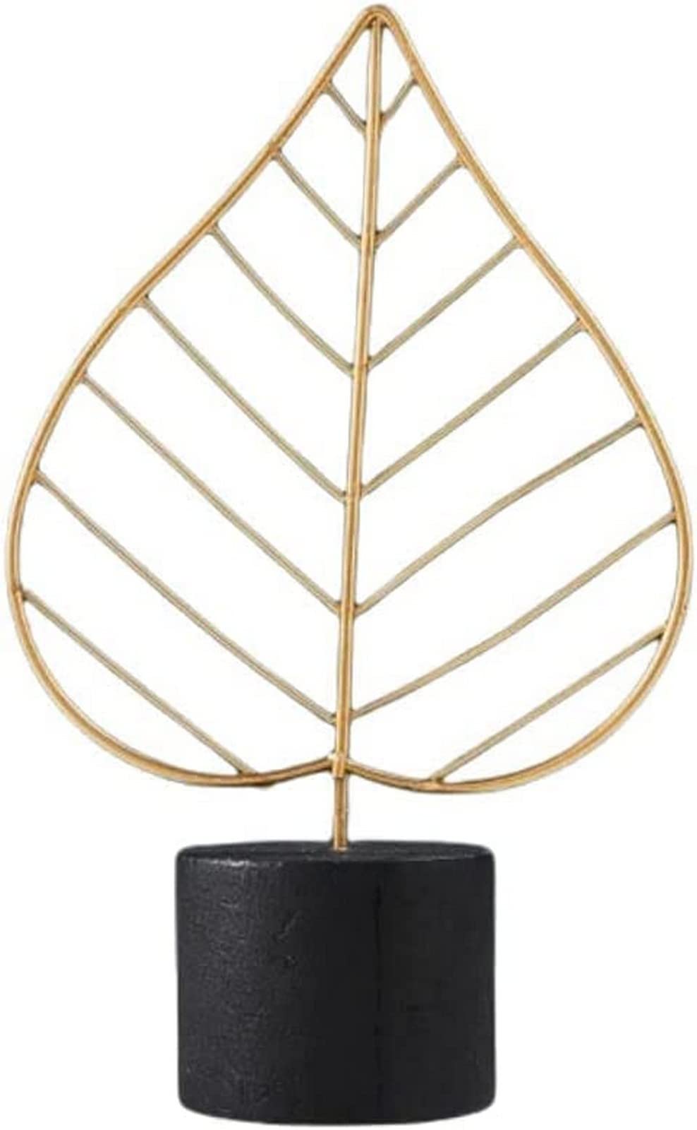 Modern Metal Leaf Sculpture - Miniature Desktop Statue for Office & Home Decor, Living Room Display, Unique Gift Idea for Nature Lovers
