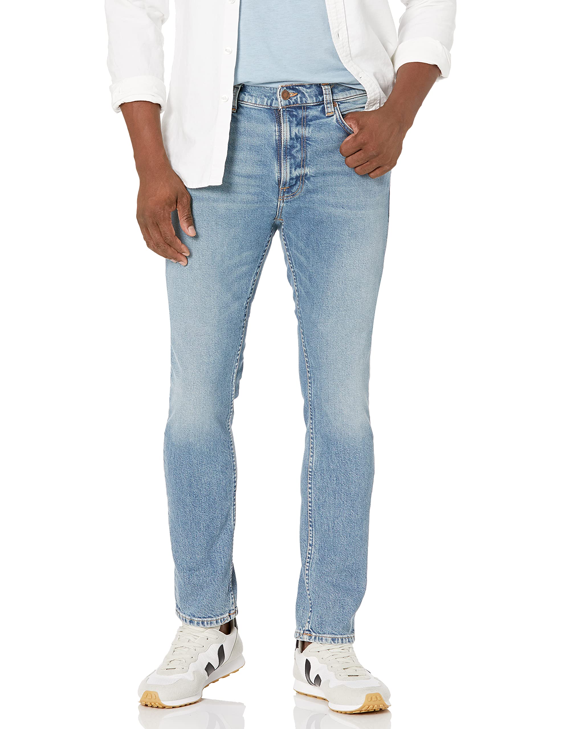 Nudie Jeans Men's Boyfriend Fit Denim Jeans - Comfortable Slim Straight Stretch Jeans for Casual & Everyday Wear | Perfect for Work, Dating & Weekend Outfits