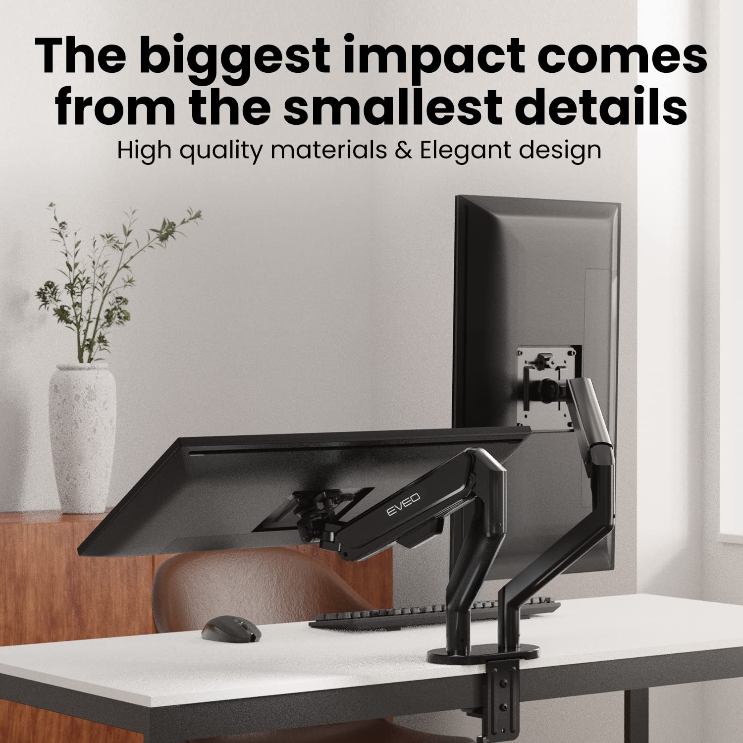 EVEO Premium Dual Monitor Mount Stand for 14