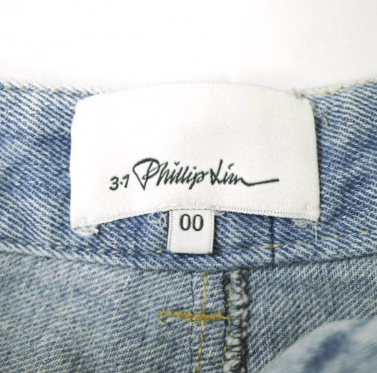 3.1 Phillip Lim Women's Indigo Denim Pants with Zipper - Stylish High Waist Skinny Jeans for Casual Wear & Night Out