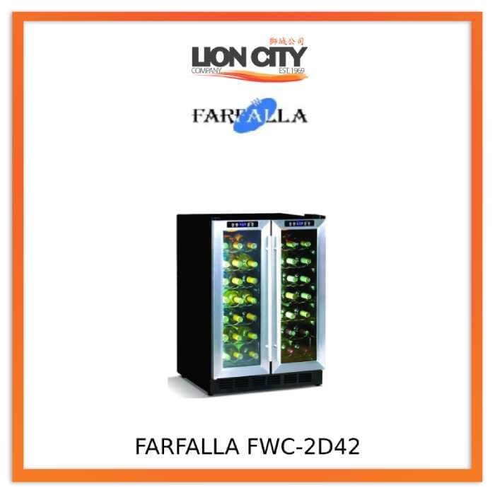Farfalla FWC 2D42 18-Bottle Dual Zone Electric Wine Cooler Refrigerator - Perfect for Home, Office, or Restaurant Wine Storage