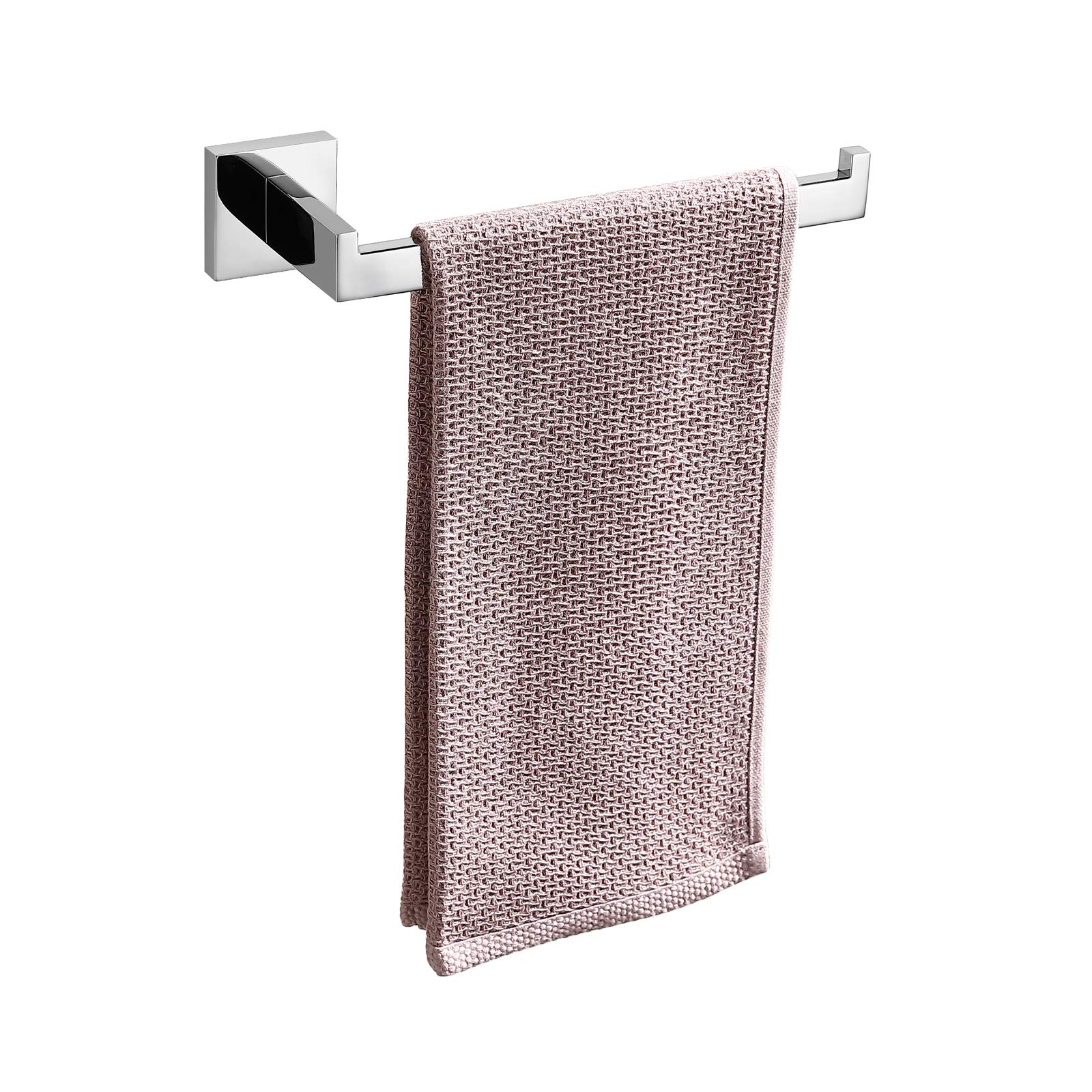 Premium Stainless Steel Hand Towel Holder - Heavy Duty Square Towel Ring for Bathroom & Kitchen Wall Mount | Modern Polished Chrome Design | Perfect for Guest Bathrooms, Kitchens & Powder Rooms