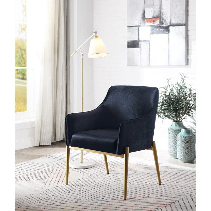 Black Cara Collection Accent Chair - Modern Living Room Lounge Chair for Home, Office & Reading Nook - Stylish Comfortable Seating Furniture
