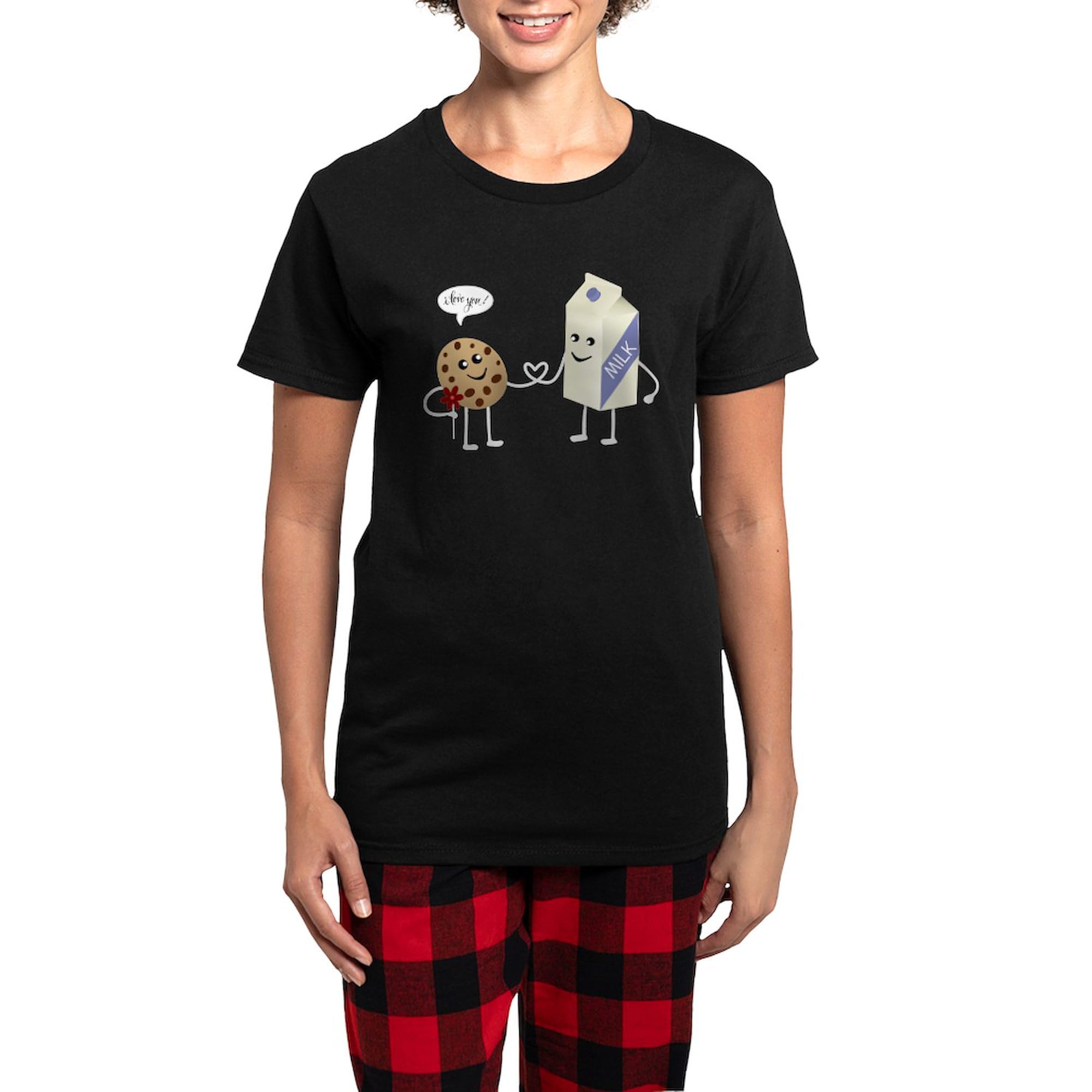 Cute Couple Milk and Cookie Pajamas for Women - Matching Sleepwear Set | Fun Novelty PJs for Valentine's Day, Anniversary Gifts & Cozy Nights at Home