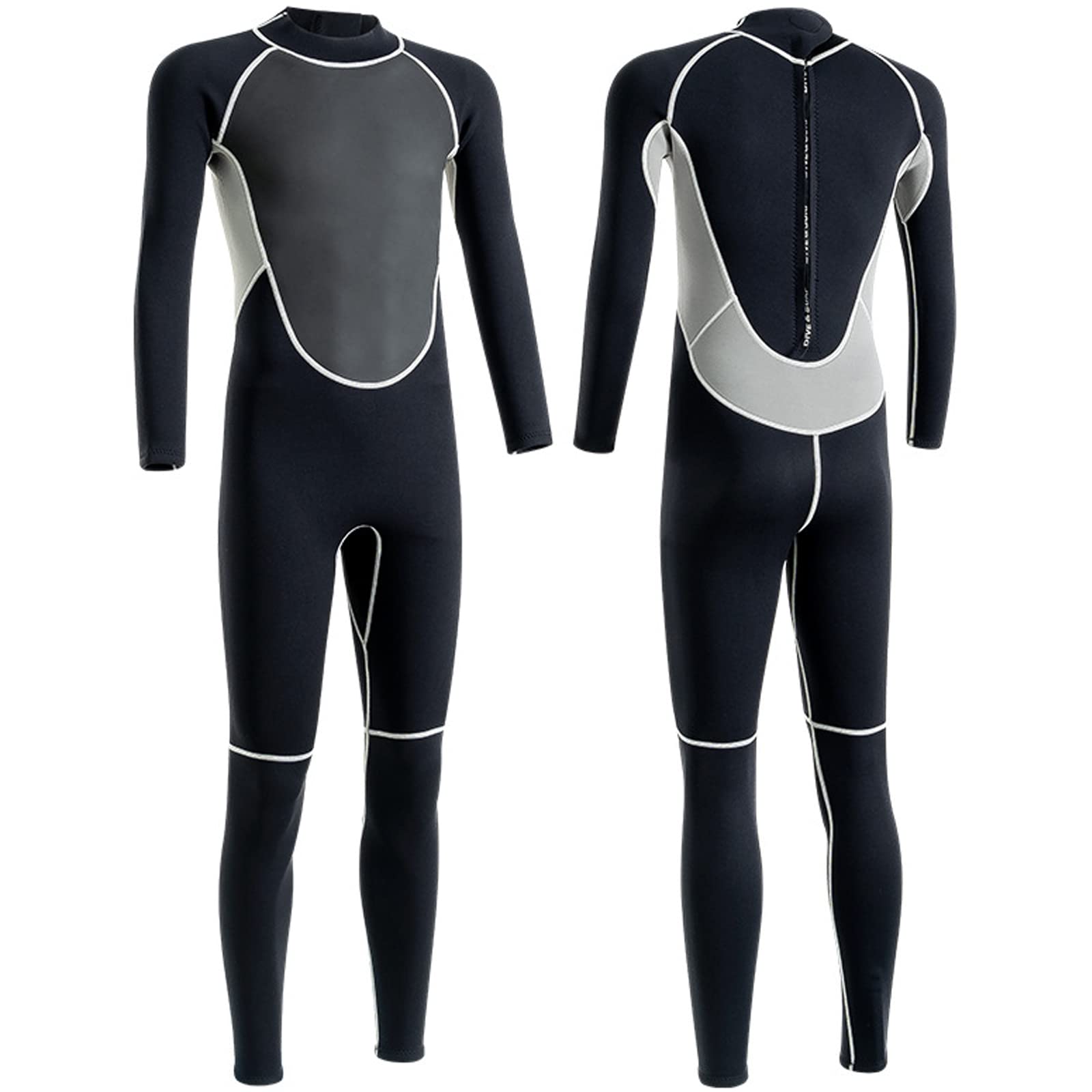 3mm Neoprene Wetsuit for Men - Long Sleeve Full Body Diving Suit with Back Zipper & UV Protection - Ideal for Swimming, Diving, Surfing, Kayaking & Snorkeling - Perfect for Ocean Adventures, Water Sports & Beach Activities - YY03