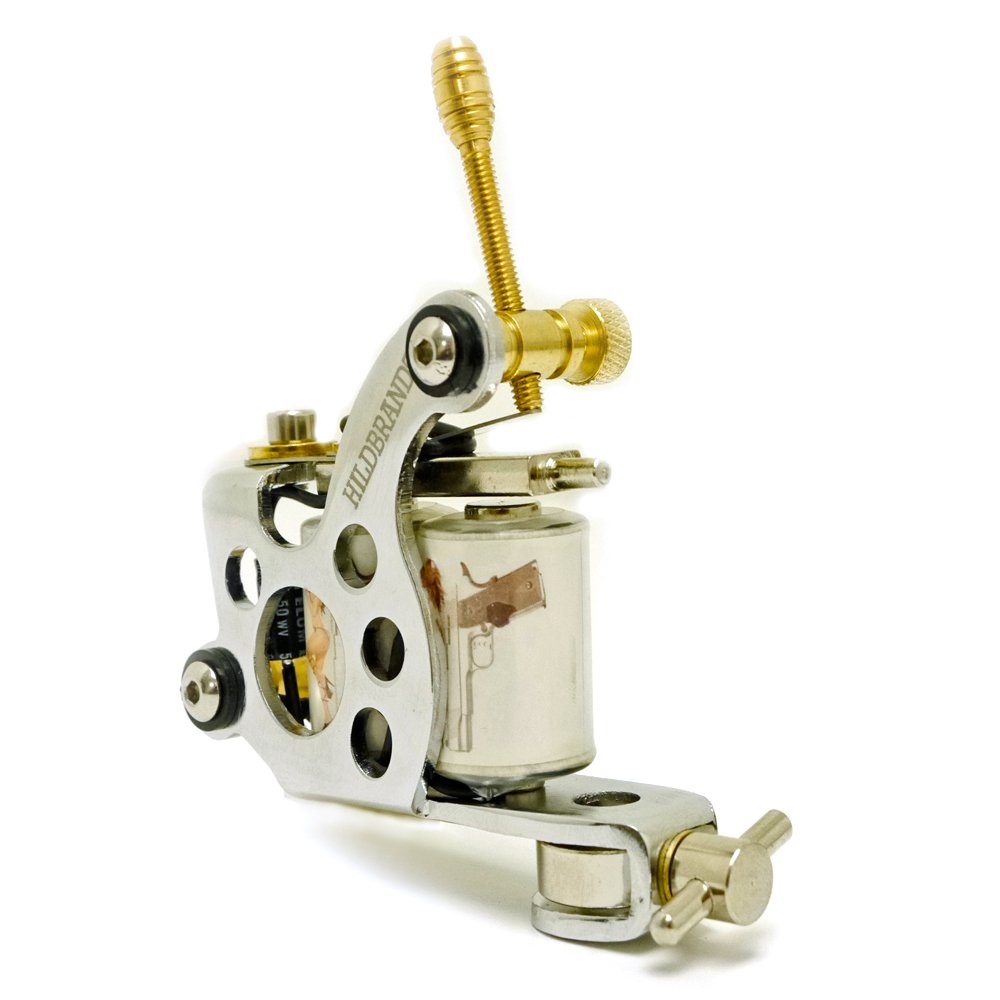 Professional Tattoo Kit - Hildbrandt Machine Gun with Needles, Power Supply & Inks (Coil & Rotary) - Perfect for Tattoo Artists & Beginners - Home Studio & Professional Use