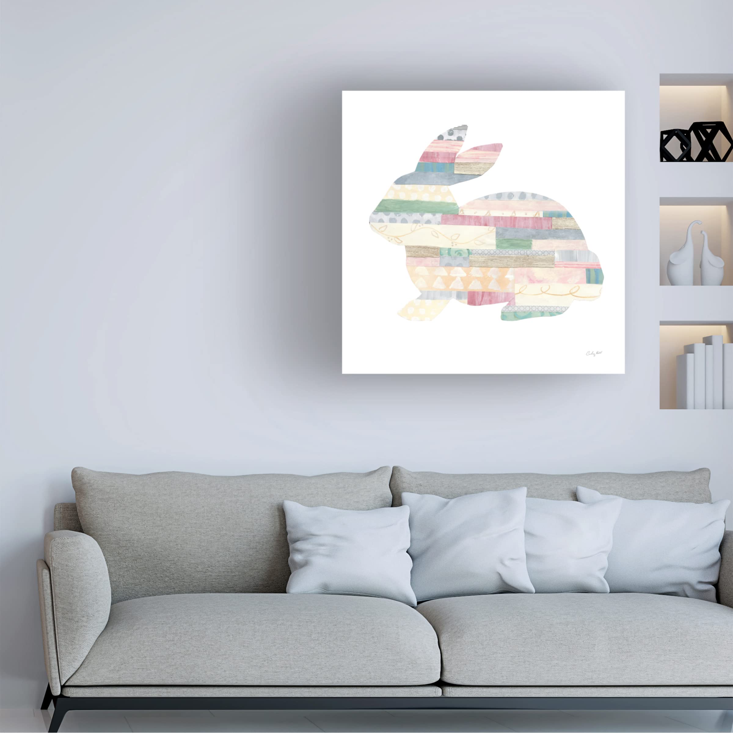 Trademark Fine Art 'Spring into Easter IV' Canvas Print by Courtney Prahl - Easter Home Decor, Wall Art for Living Room & Bedroom