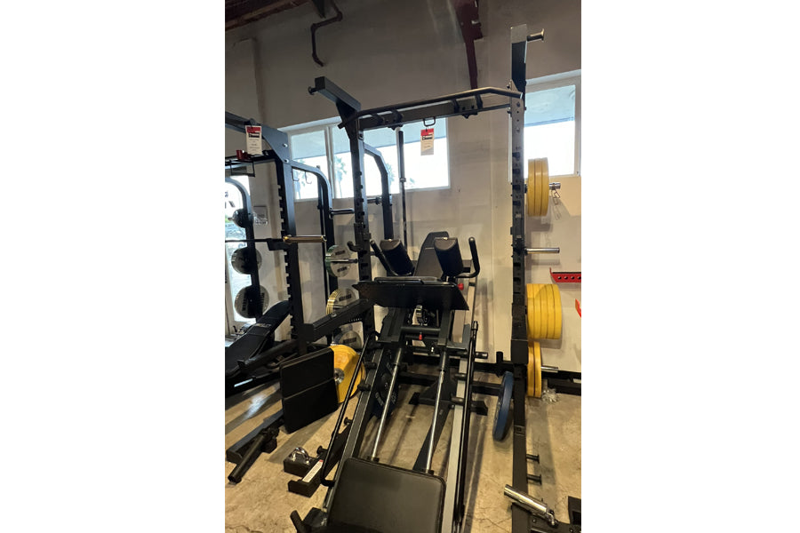 Warrior Deluxe Squat Rack - Heavy Duty Power Cage for Home Gym Strength Training | Perfect for Weightlifting, CrossFit & Powerlifting Workouts