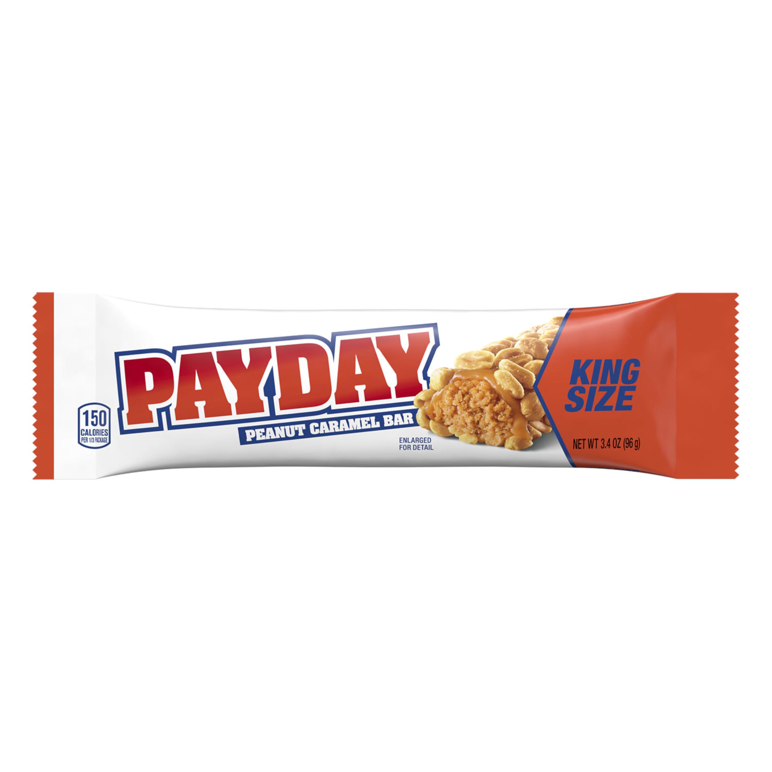 PAYDAY Peanut Caramel King Size Candy Bar - 3.4 oz | Sweet & Salty Snack for Office, Road Trips & Movie Nights