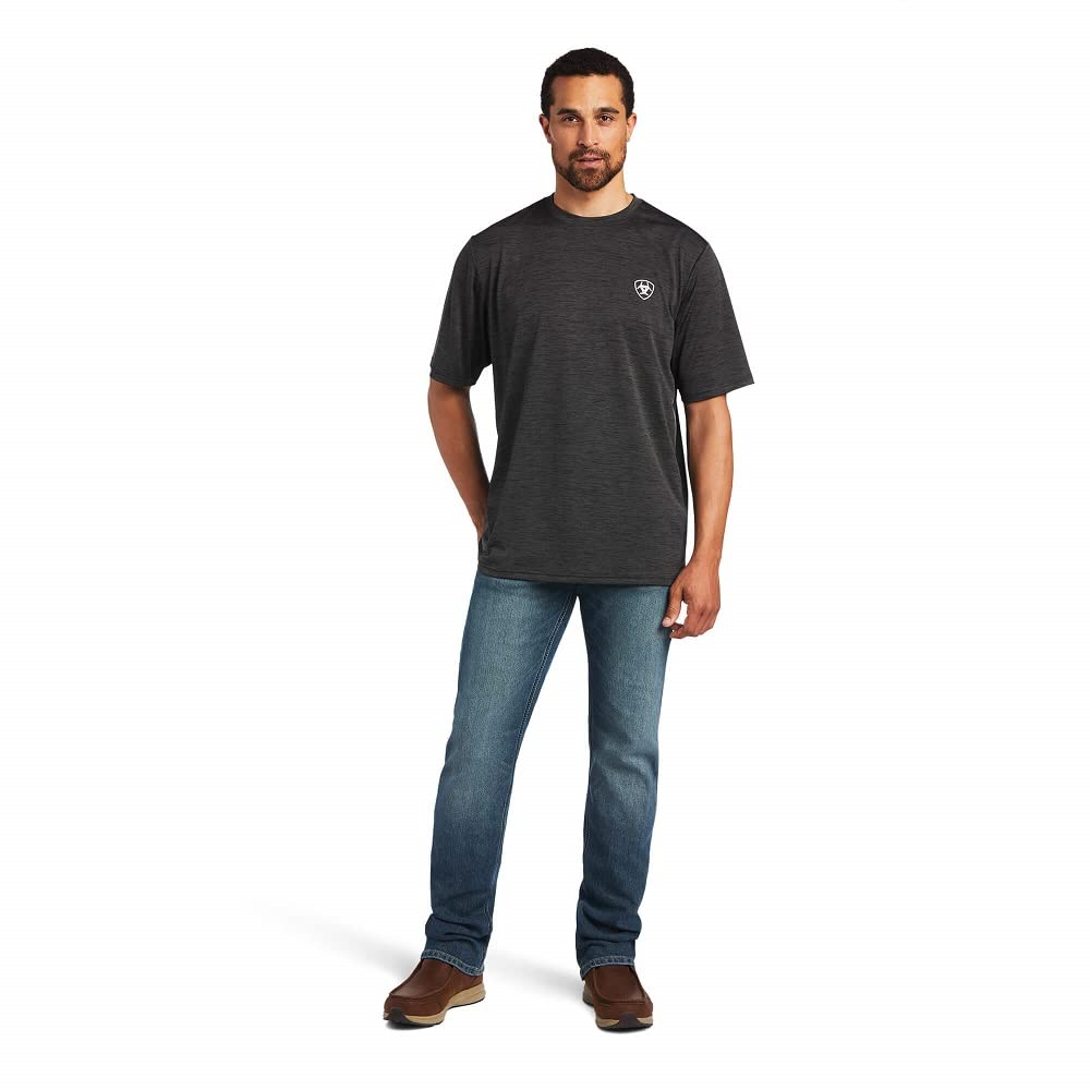 ARIAT Men's Charger Vertical Flag Graphic T-Shirt - Patriotic American Flag Design, Comfortable Cotton Tee for Casual Wear, Outdoor Activities & Sports Events