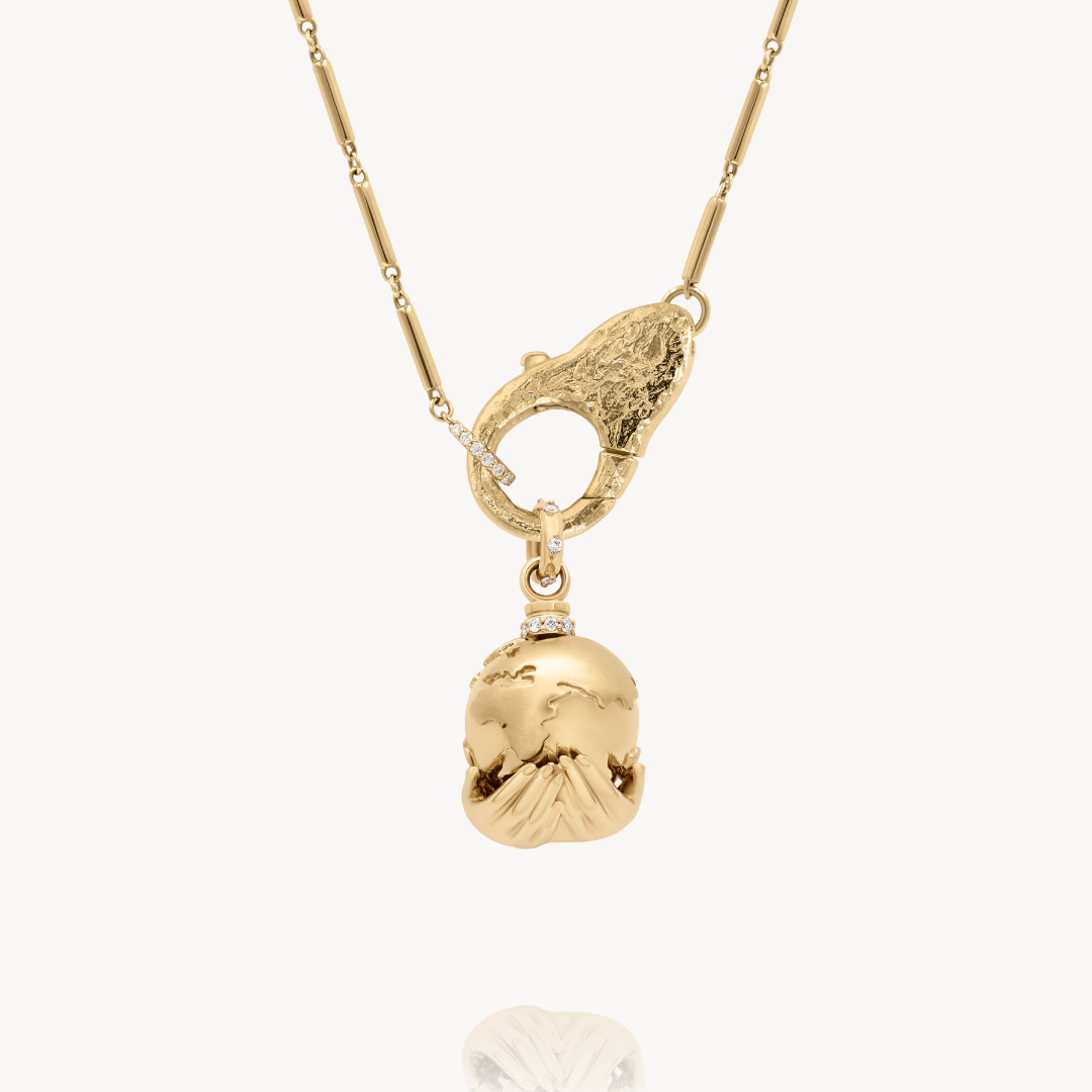 The World Is Yours Pendant Necklace - Inspirational Jewelry Gift for Women & Men - Perfect for Graduation, Anniversary & Motivational Gifts