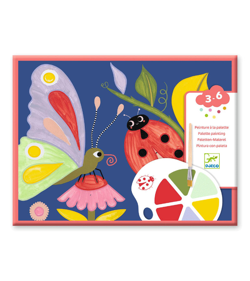 Little Beasts Palette Painting Kit by Djeco - Creative Art Set for Kids, Watercolor Painting Activity with Animal Designs | Perfect for Birthday Gifts, Classroom Projects & Family Craft Time