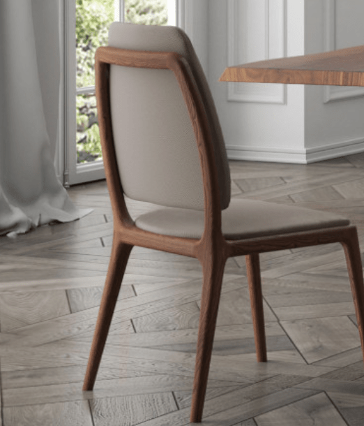 Handmade Febe Gray Leather Dining Chair - Premium Designer Furniture for Modern Home & Restaurant Decor | Perfect for Dining Room, Kitchen, or Office