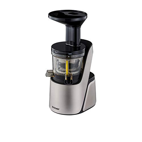 BioChef Quantum Cold Press Juicer - Slow Masticating Juicer for Fruits & Vegetables | 37 RPM Low-Speed Extraction for Maximum Nutrients | Healthy Juice Maker for Detox, Weight Loss & Daily Wellness (Silver)