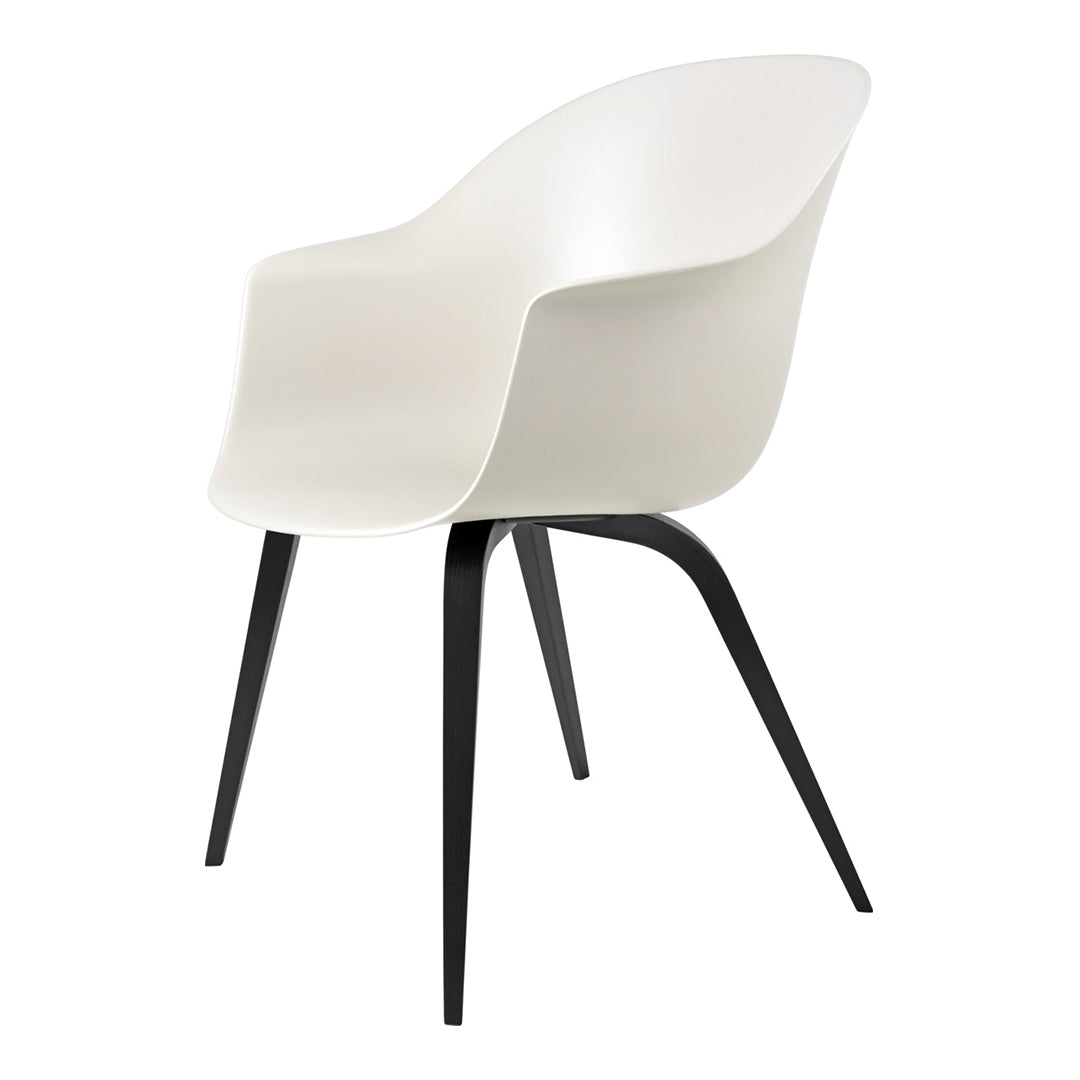 Bat Dining Armchair with Wood Base - Modern Wooden Dining Chair for Kitchen, Restaurant & Home Decor - Perfect for Indoor Dining Rooms & Elegant Spaces