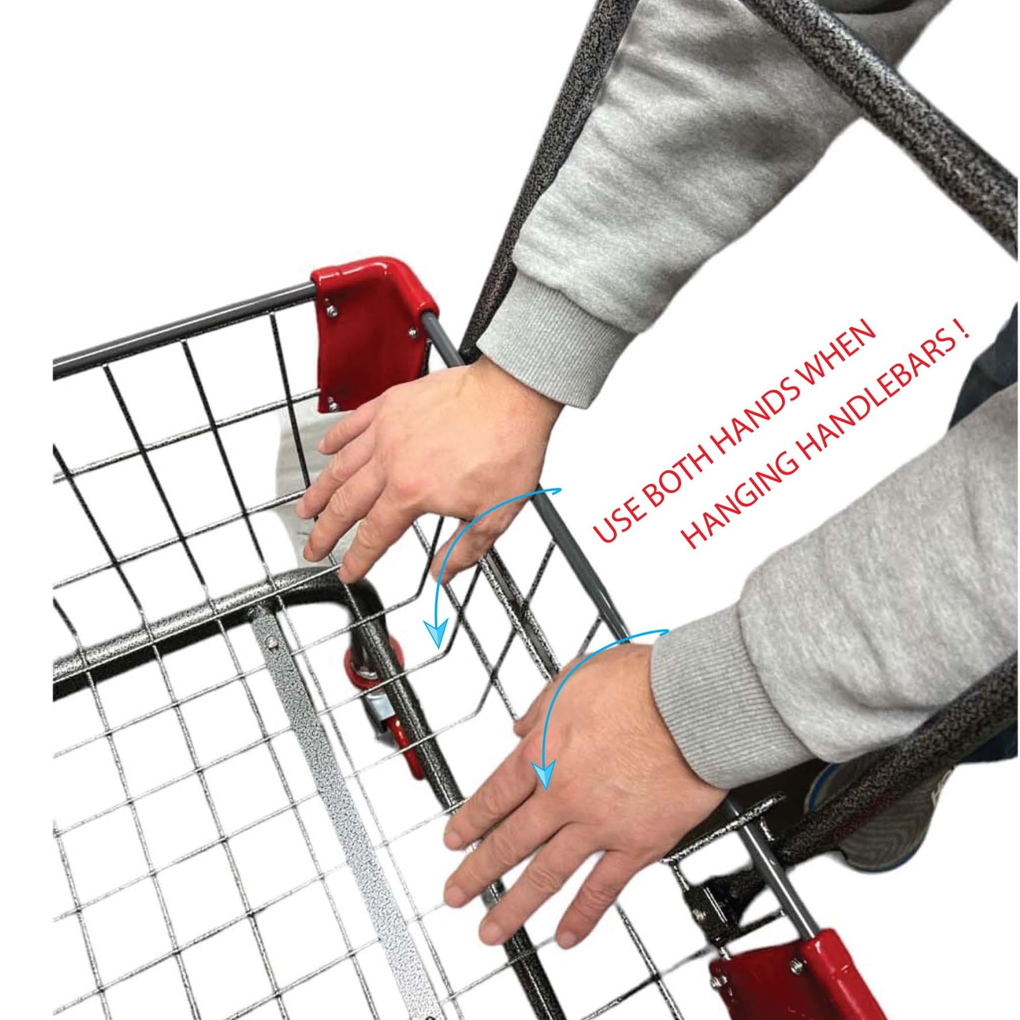 Heavy Duty 1.8 Bushel Laundry Cart with U-Handle & 5