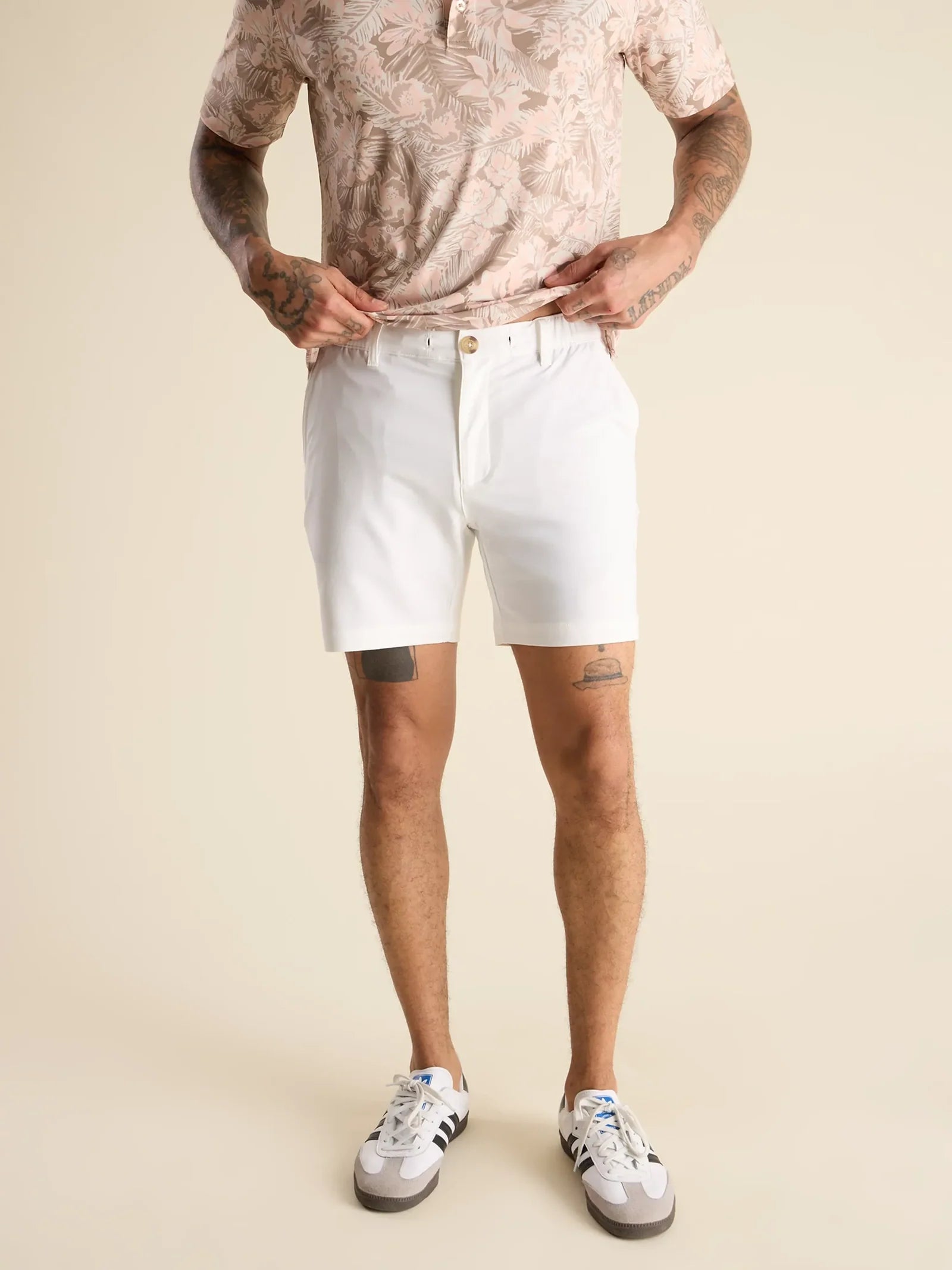 Chubbies 6 Inch The Vannas Performance Shorts for Men - Pure White | Quick-Dry Athletic Shorts for Running, Gym & Outdoor Activities