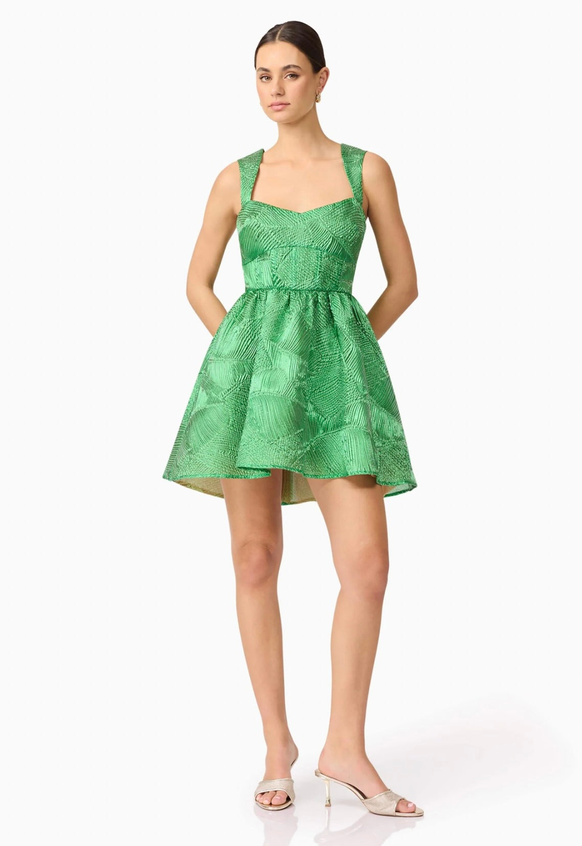 Ginnifer Green A-Line Mini Dress for Women - Flirty Summer Party & Cocktail Outfit