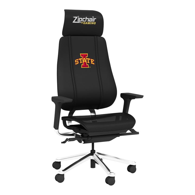 PhantomX Black Mesh Gaming Chair with Iowa State Cyclones Embroidered Logo - Ergonomic Office & Esports Chair for PC Gaming, Streaming, and Home Office Use
