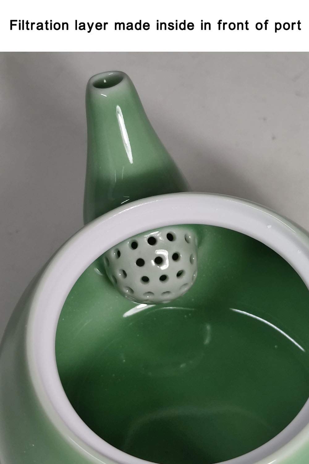 Premium Celadon Teapot - Handcrafted Jade Green Porcelain Teapot for Kung Fu Tea Ceremony | 4 Color Options | Traditional Chinese Tea Set for Home, Office & Gift Giving