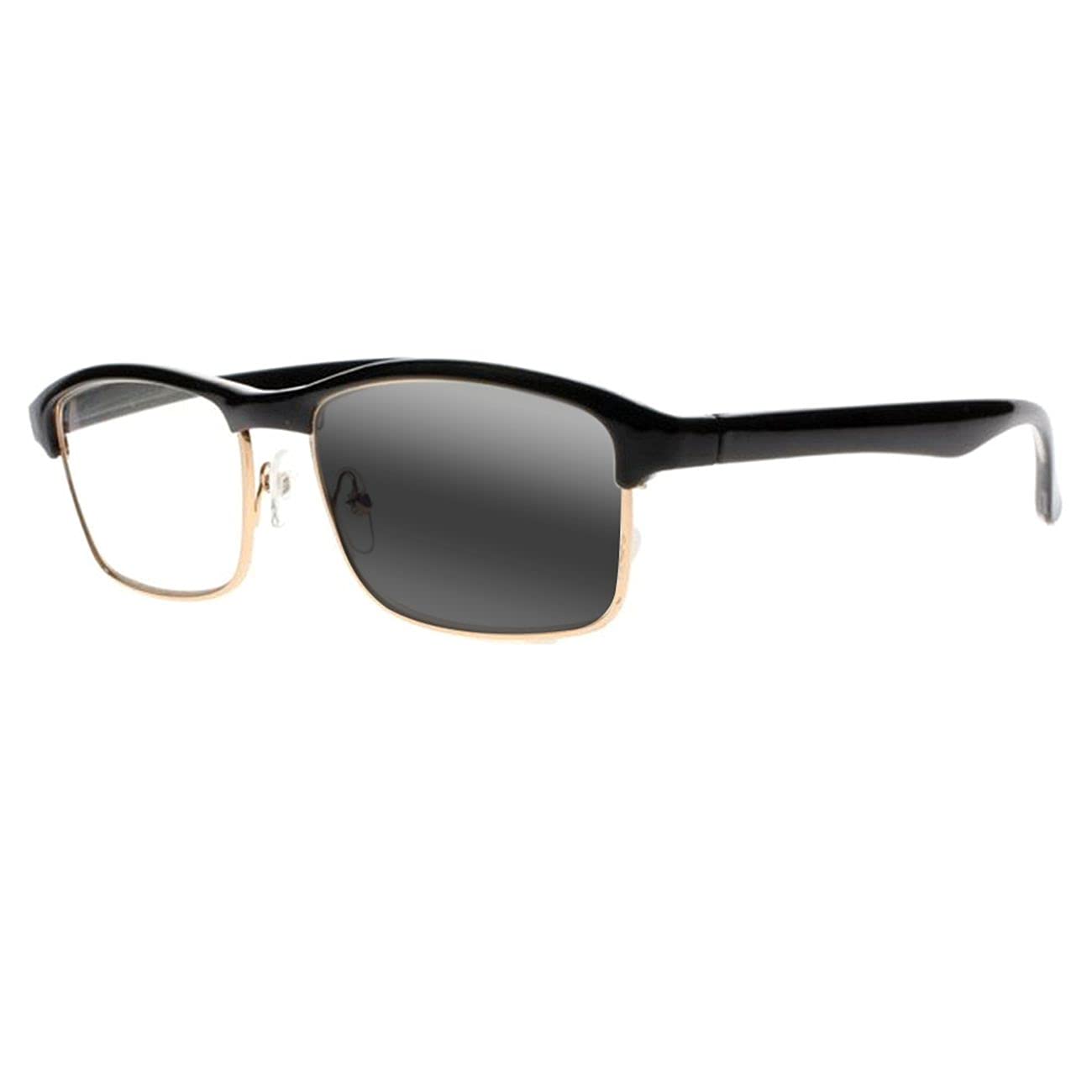 Retro Classic UV400 Photochromic Transition Glasses for Men & Women -1.0 to -6.0 Prescription Nearsighted Eyewear - Perfect for Computer Use, Reading & Outdoor Activities