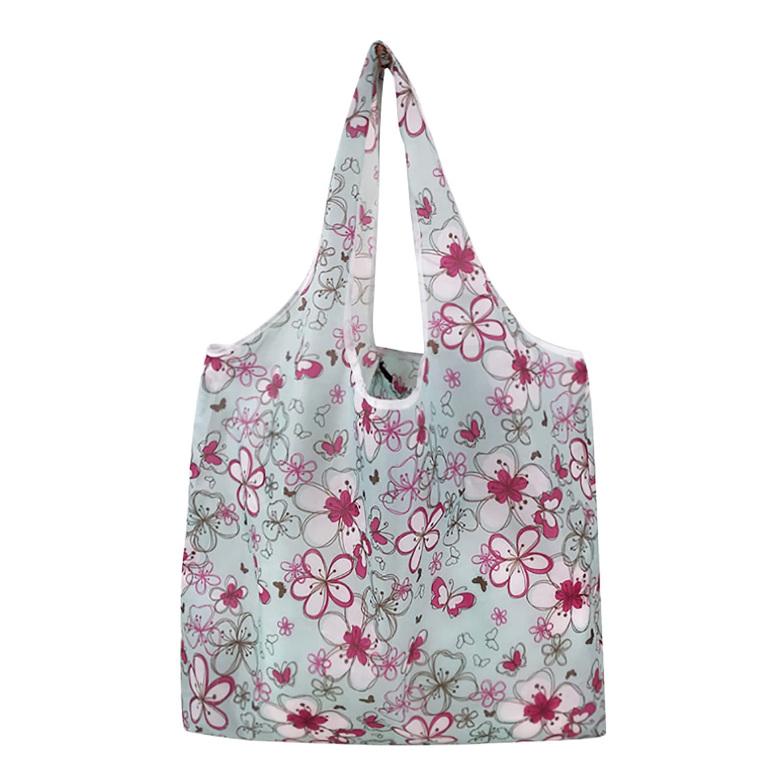 Yiser Reusable Foldable Grocery Bags - Washable & Waterproof Shopping Tote for Food Storage - Perfect for Groceries, Farmers Market, and Travel (Size: One, Color: C)