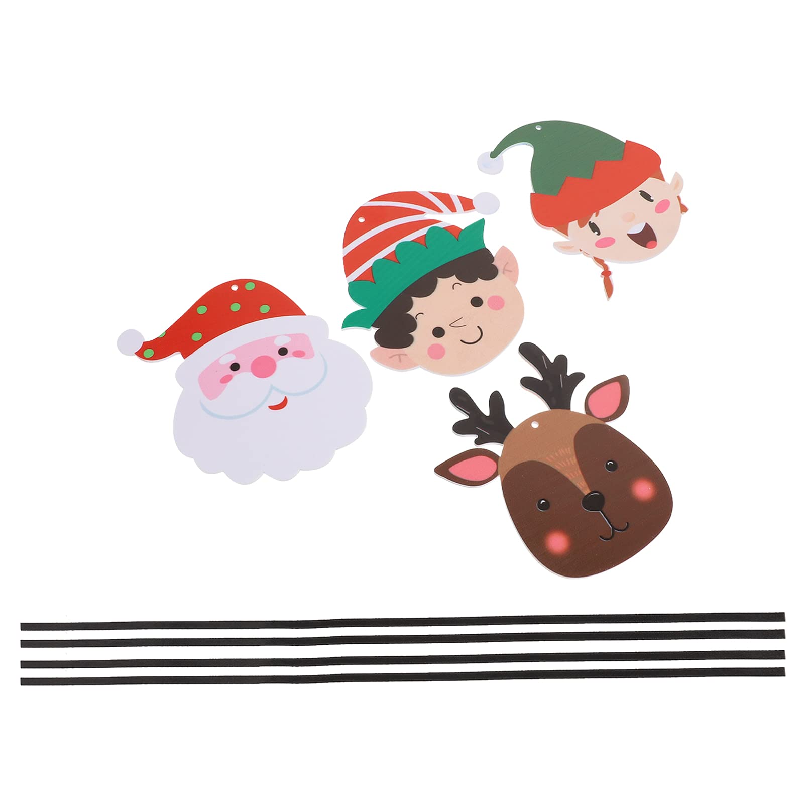 IMIKEYA 4-Piece Acrylic Christmas Tree Ornament Set - Snowman, Santa Claus, Reindeer Holiday Decorations (Colorful) | Perfect for Xmas Tree Decorating, Gift Tags & Festive Home Decor