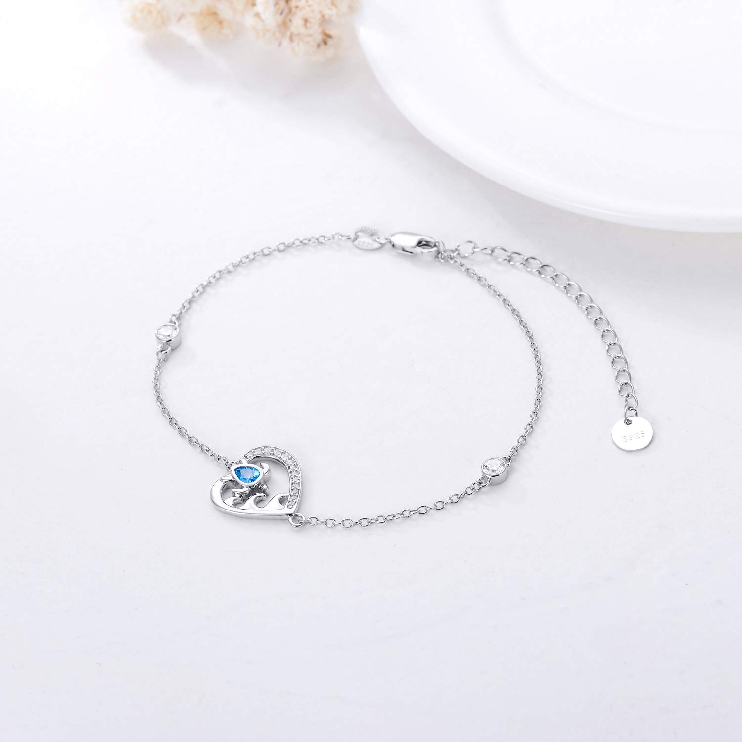 POPKIMI Cute Animal Anklets for Women - Sterling Silver Beach Foot Jewelry, Perfect for Beach Themed Gifts, Birthday Presents, and Summer Vacation Accessories