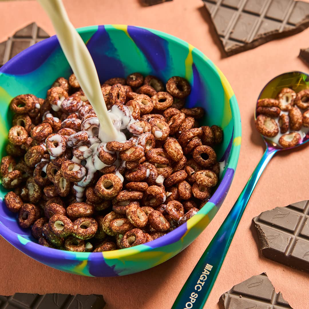 Magic Spoon Cocoa Cereal 4-Pack with Spoon - Keto Friendly, Low Carb, Gluten Free, Grain Free, High Protein, Zero Sugar Breakfast Cereal - Perfect for Healthy Morning Meals & Snacks