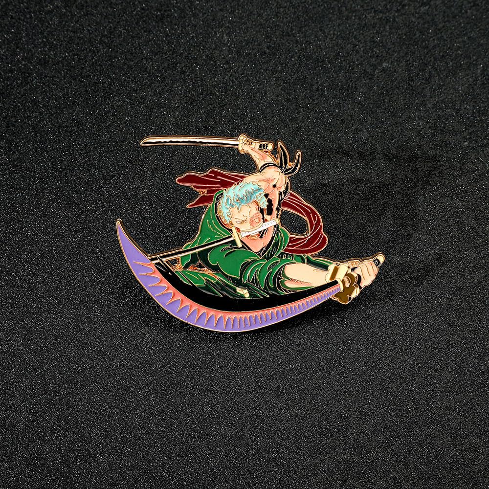 Anime Luffy Enamel Pins - One Piece Metal Brooch Badges for Cosplay, Backpacks, Jackets & Gifts | Cool Collectible Lapel Pins for Anime Fans, Men & Boys | Perfect for Conventions, Cosplay Events & Daily Fashion Accessories