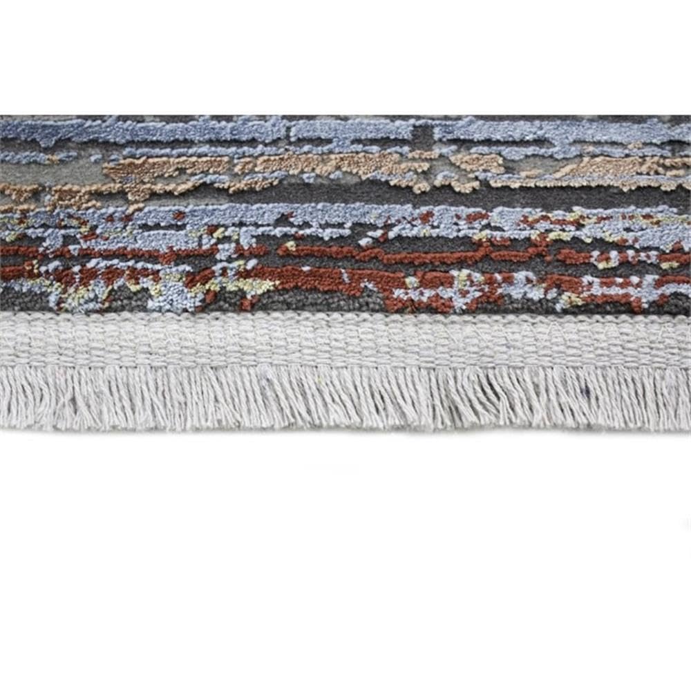Bashian Collection Luxury Power Loom Viscose & Polyester Area Rug - 2.6’ x 8’ Ivory/Red Runner Rug for Entryway, Living Room, Bedroom - Soft & Durable Home Decor for Modern Interior Design