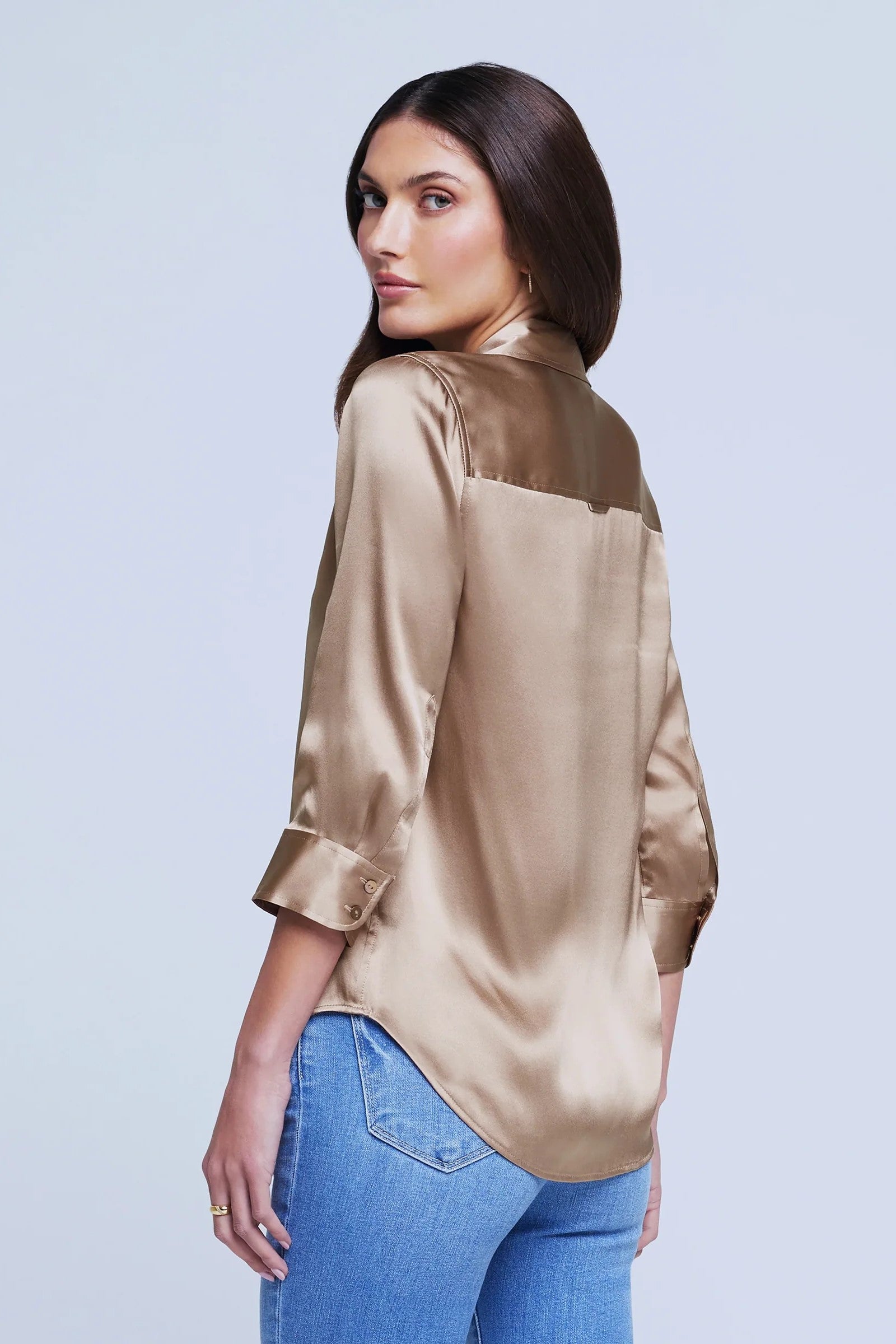 L'Agence Dani Blouse - Women's Elegant Silk Blouse for Work & Evening Wear | Perfect for Office, Date Night & Special Occasions