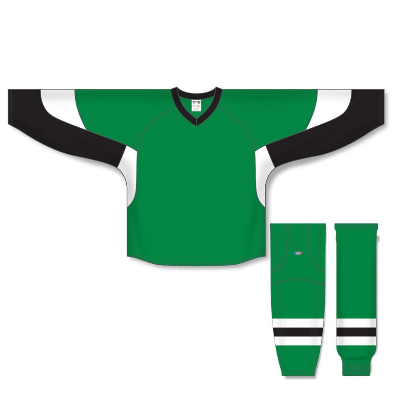 Custom Athletic Knit Kelly Green/Black/White 6600 Jersey - Breathable Sports Jersey for Football, Soccer & Team Uniforms - Perfect for Games, Training & Fan Apparel
