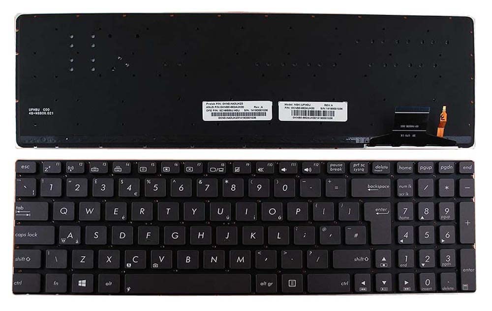 Backlit Black UK Layout Laptop Keyboard Replacement for Asus Zenbook UX51VZ-CN035H - Perfect for Typing, Gaming & Office Work
