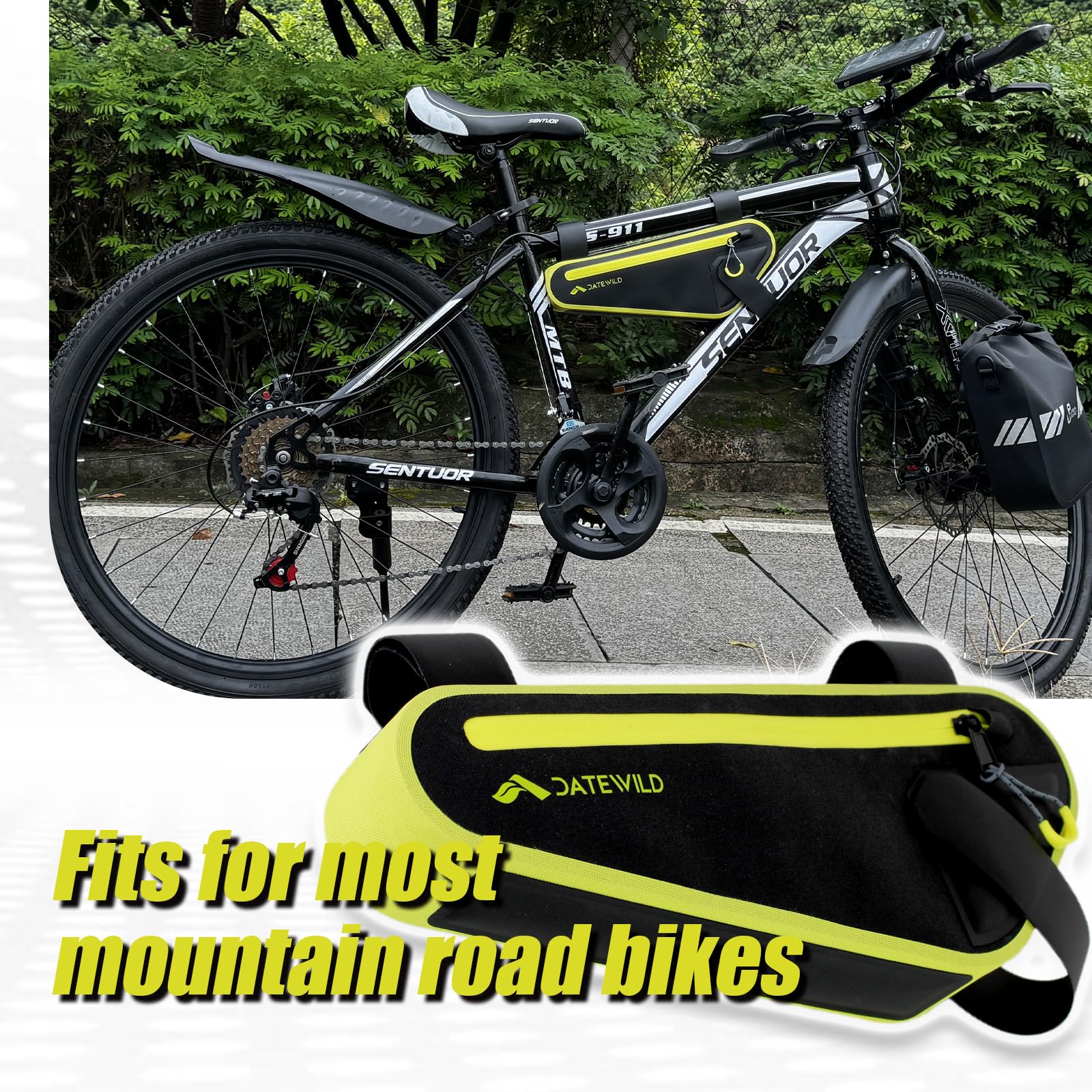 Waterproof Bike Frame Bag - Large Capacity Bicycle Storage for Phone, Glasses, Wallet & Keys | Durable Cycling Accessories for Road Bikes & Commuting | Perfect for Daily Rides, Urban Commuting & Outdoor Adventures
