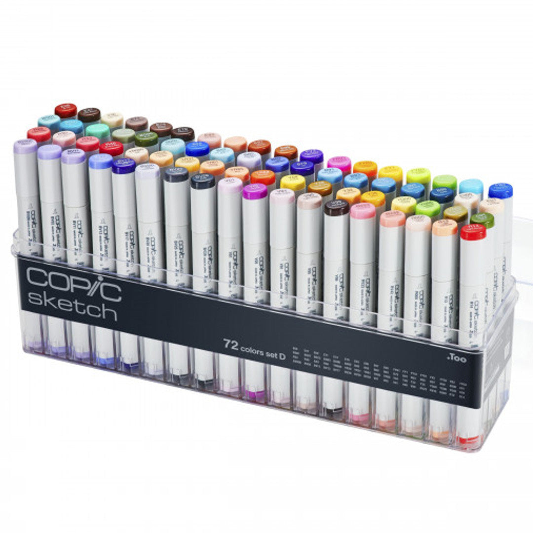 Premium Copic Sketch Marker Pen Set of 72 - Alcohol-Based Art Markers for Professional Illustrators & Artists - Perfect for Manga Drawing, Fashion Design & Calligraphy