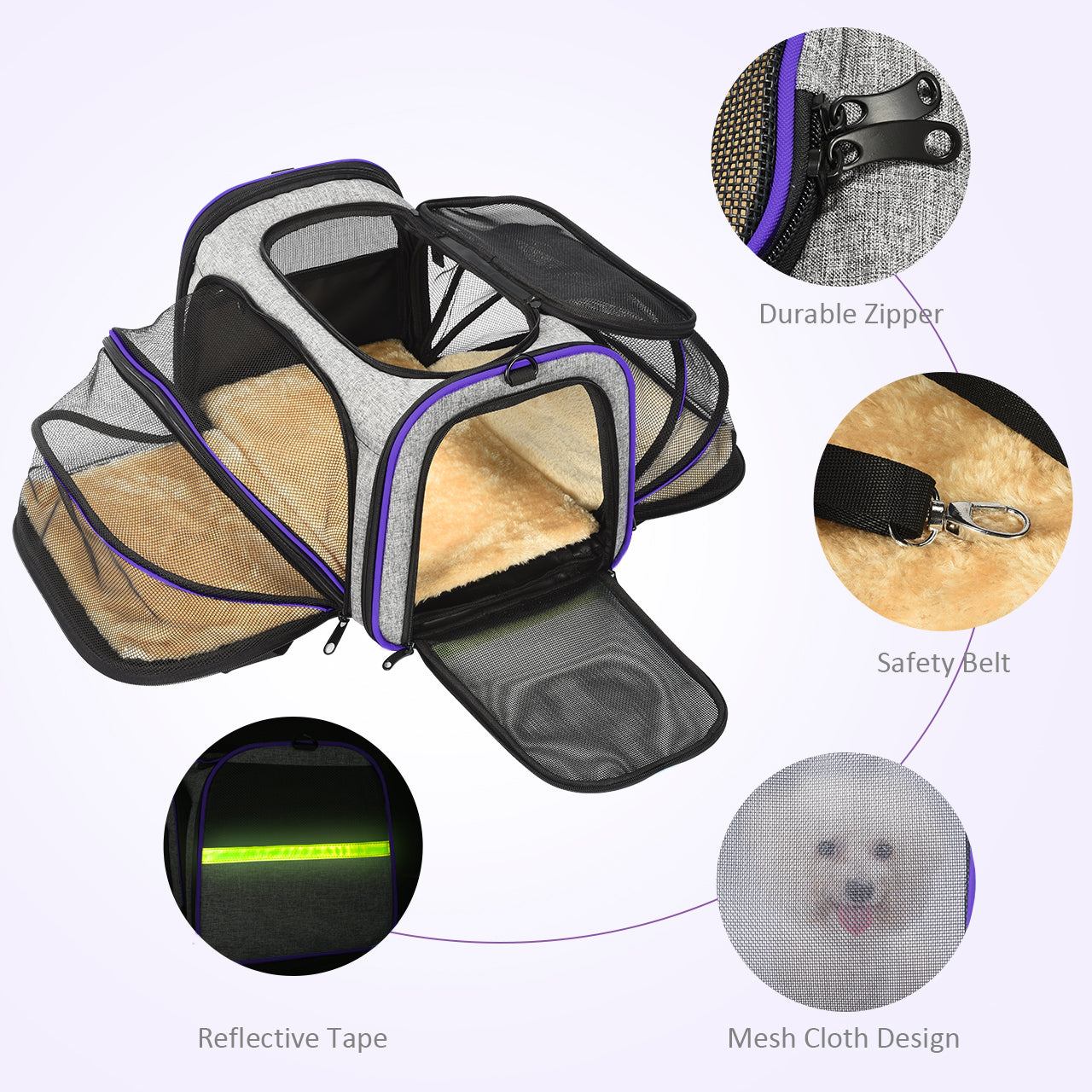 069A Airline Approved Pet Carrier - TSA Compliant Soft-Sided Dog & Cat Travel Carrier for Small Pets - Perfect for Air Travel, Road Trips & Vet Visits