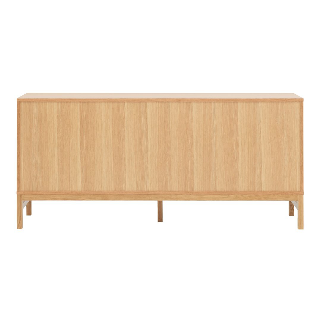 Modern Jalousie Sideboard Buffet Cabinet - Stylish Storage for Dining Room, Living Room & Entryway - Perfect for Organizing Dishes, Linens & Home Decor