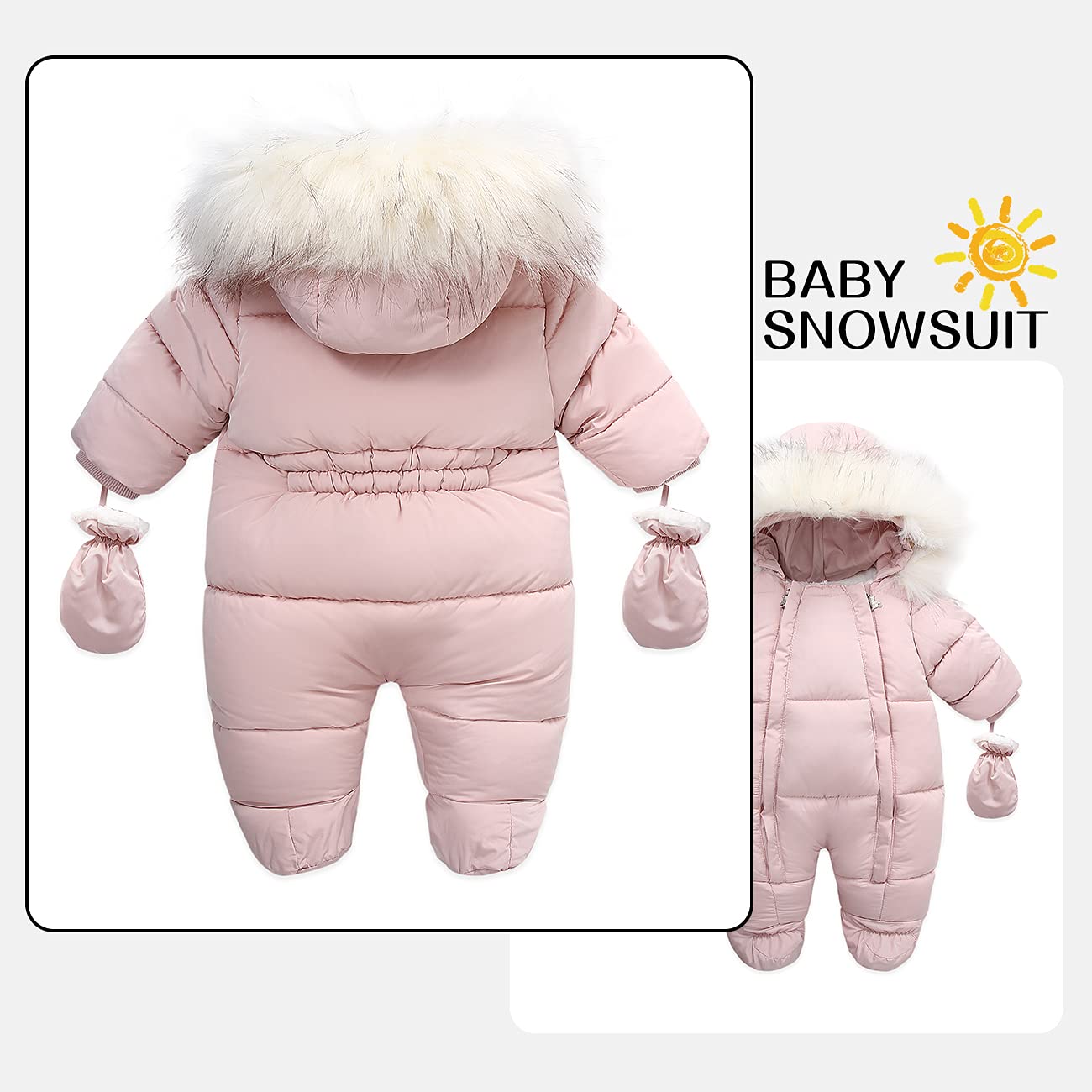 Baby Winter Snowsuit - Warm Toddler Jacket & Hooded Jumpsuit for Boys & Girls | Outdoor Play, Snow Day & Cold Weather Protection