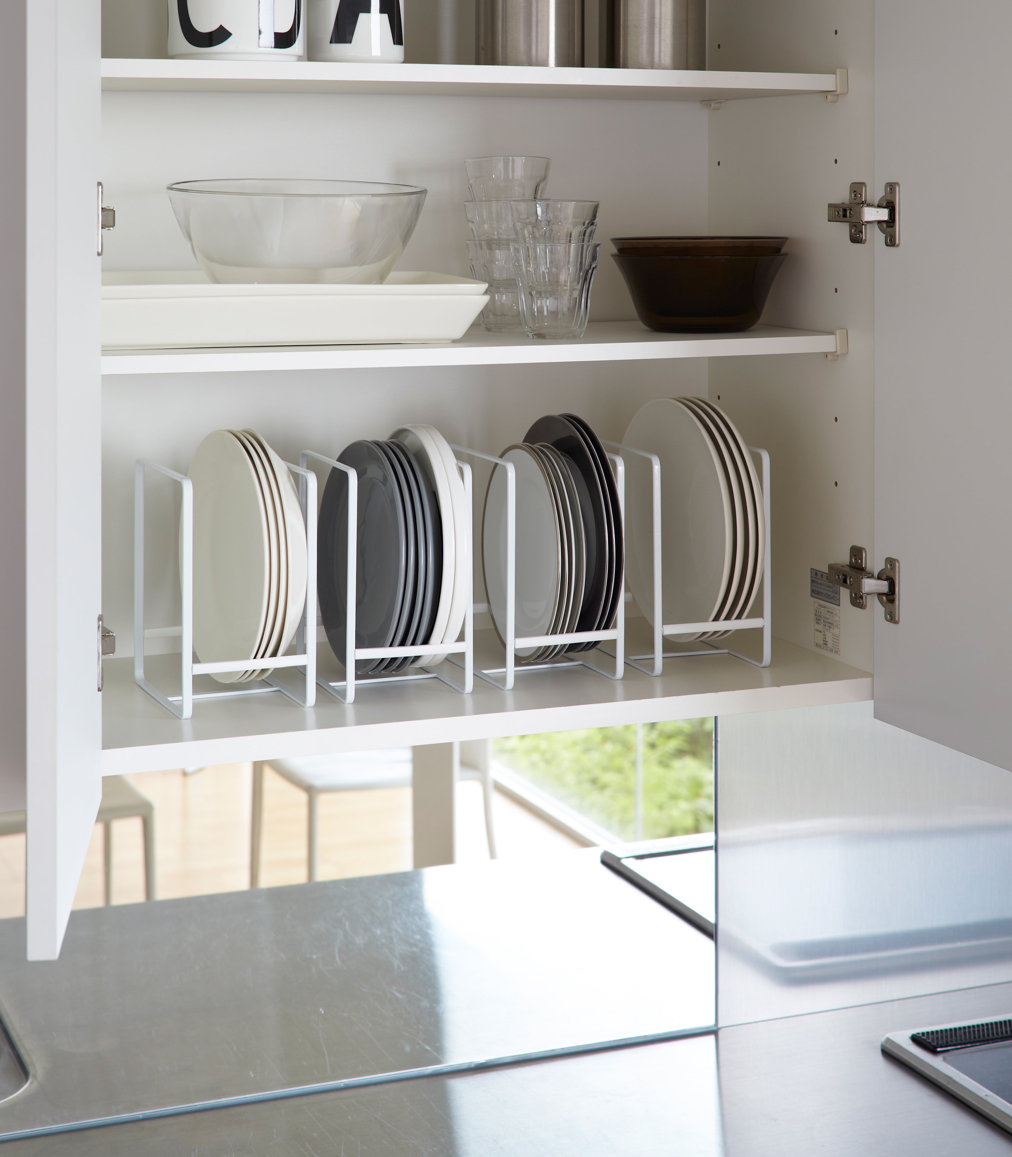 Stainless Steel Plate Holder - Durable & Rust-Proof Kitchen Organizer for Dining Table, Buffet, or Restaurant Use