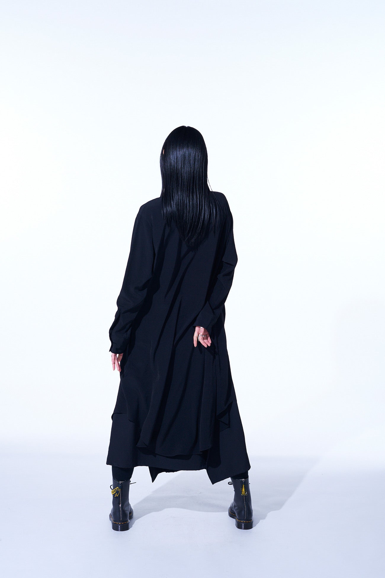 Elegant Crepe de Chine Shirt Dress with Double Tailored Right Front - Perfect for Office Wear & Casual Outings