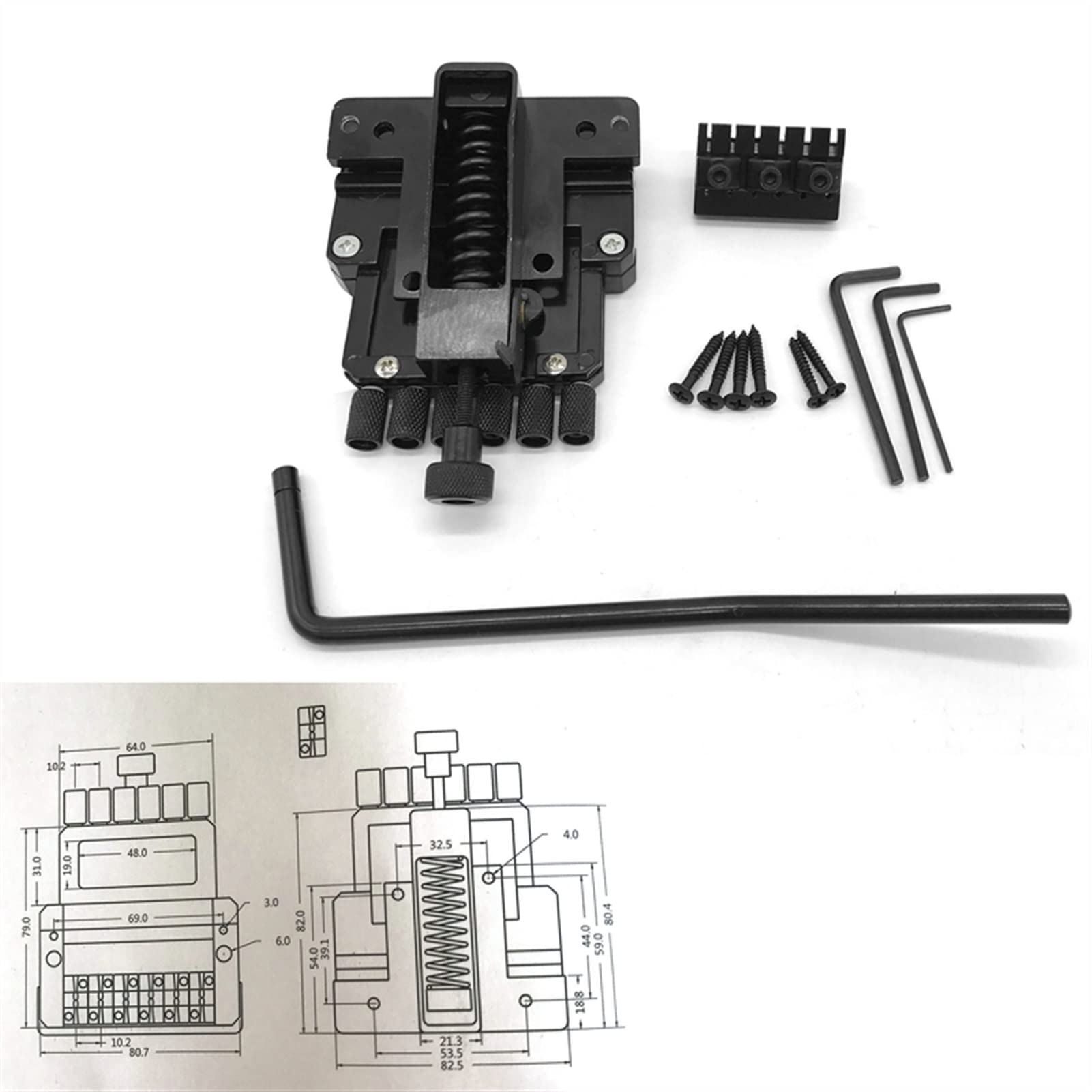Premium Electric Guitar Tremolo Bridge System - ST Style Replacement for Smooth Vibrato & Sustain | Perfect for Rock, Blues & Metal Performances