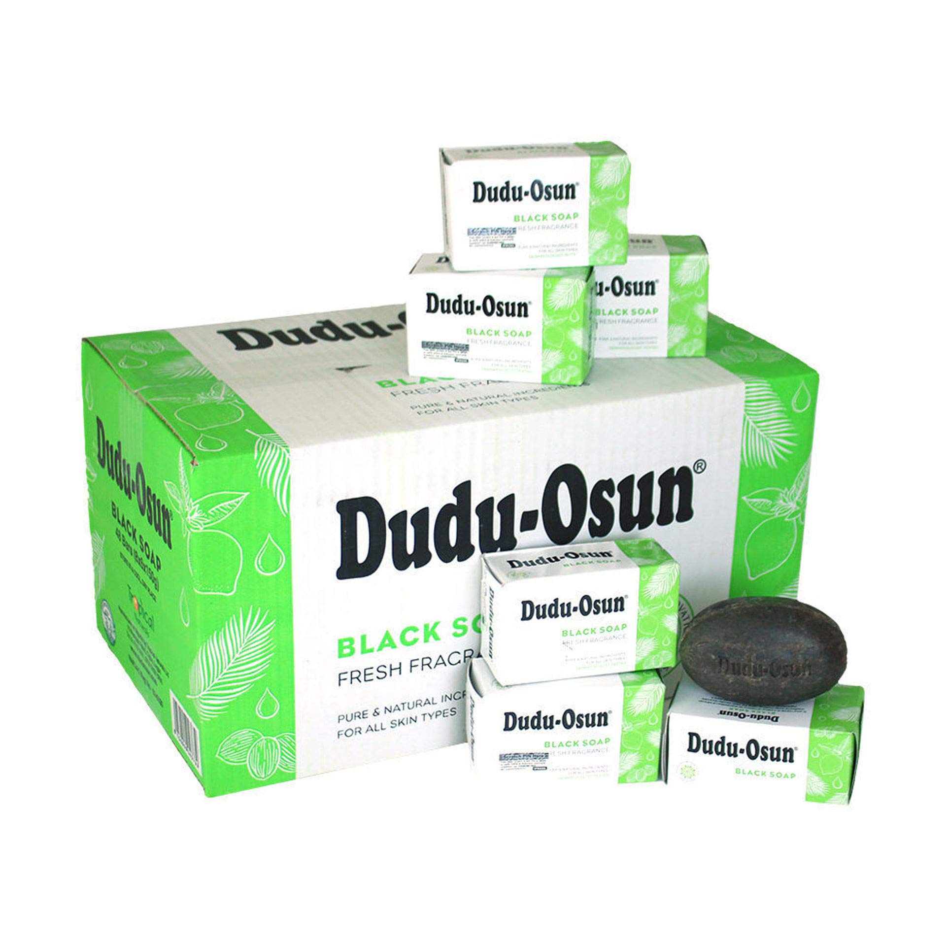 Dudu Osun African Black Soap 48 Pack - Natural Cleansing Bar for Acne, Eczema & Dark Spots - Great for Face, Body & Hair Care - $1.75 per Soap Bar - Perfect for Daily Skincare Routine & Sensitive Skin